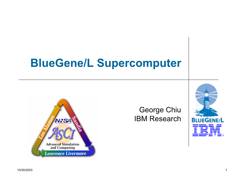 Bluegene/L Supercomputer