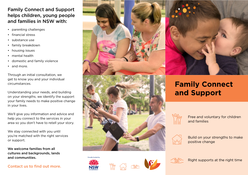 Family Connect and Support State Wide Tri-Fold Brochure Digital
