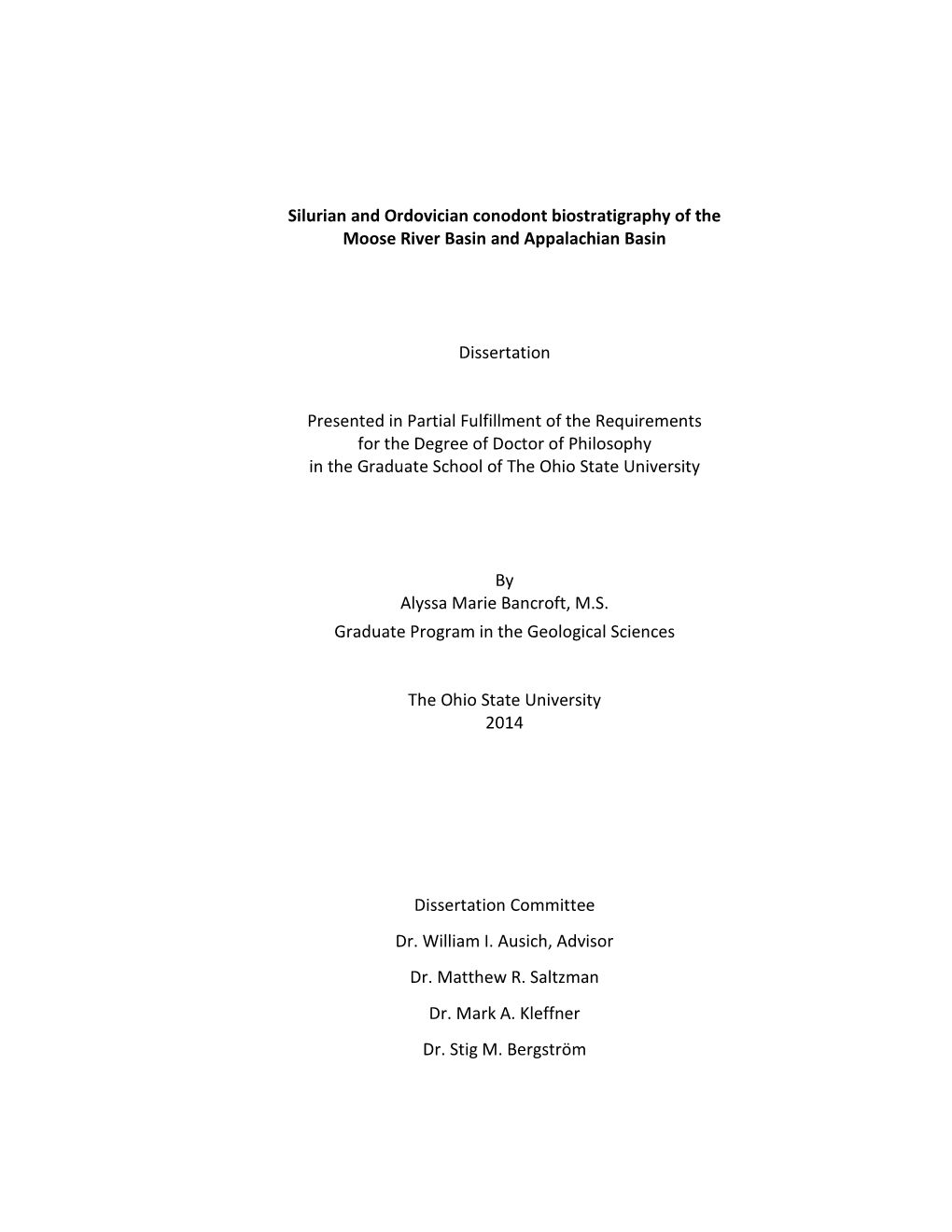 Silurian and Ordovician Conodont Biostratigraphy of the Moose River Basin and Appalachian Basin