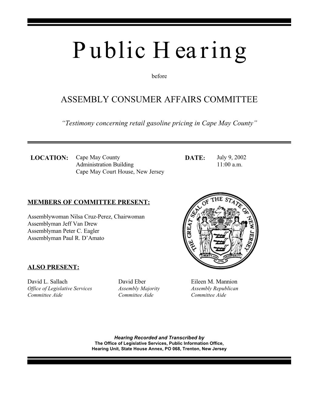 Public Hearing