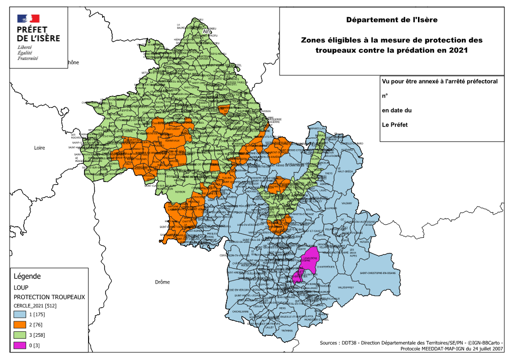 Légende Département De L'isère Zones Éligibles À La Mesure De