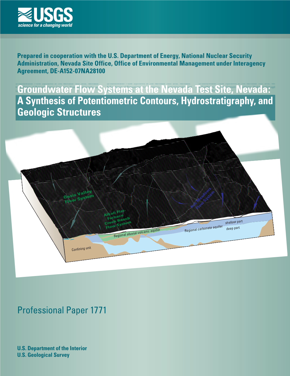 Groundwater Flow Systems at the Nevada Test Site, Nevada: a Synthesis of Potentiometric Contours, Hydrostratigraphy, and Geologic Structures