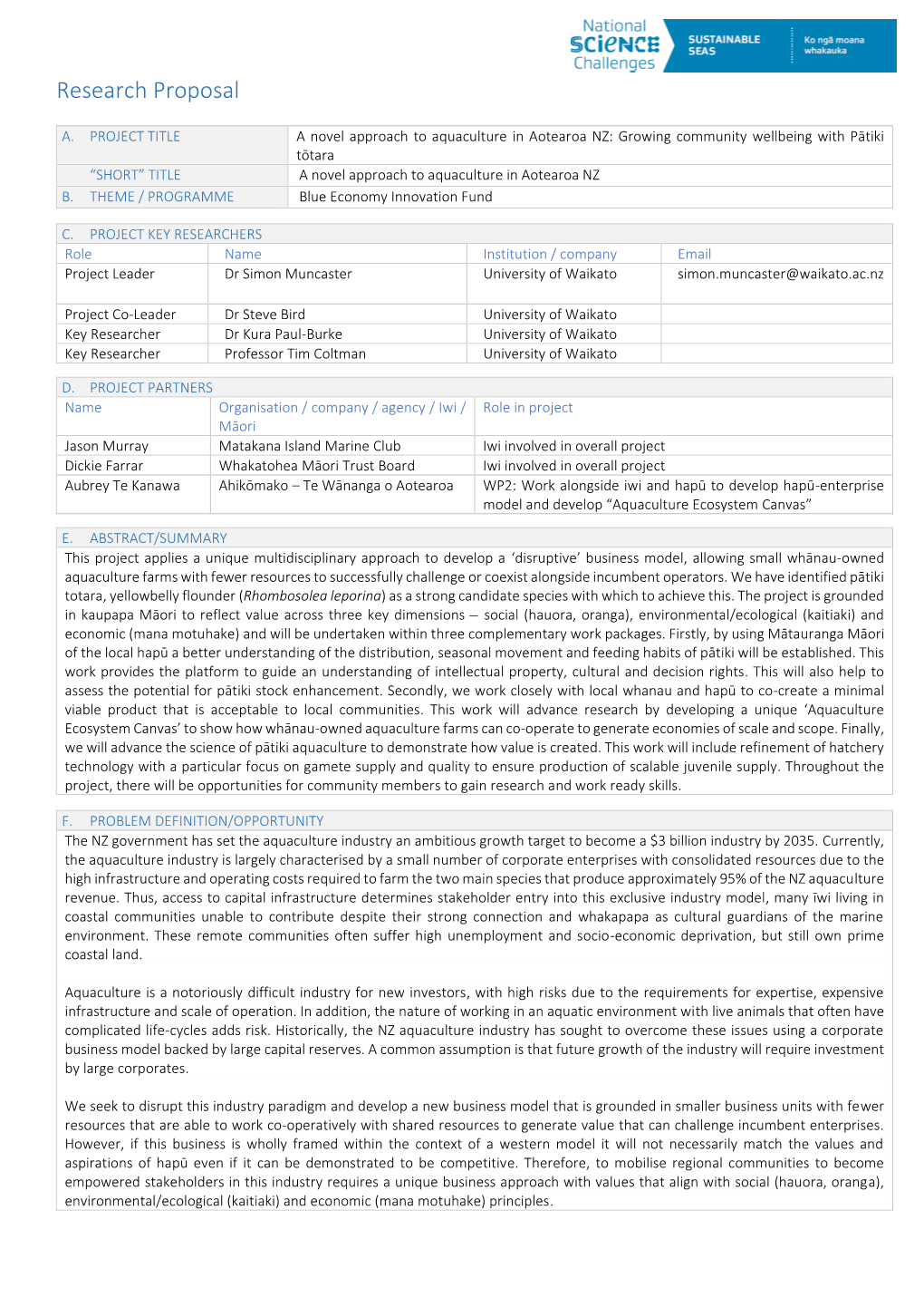 Research Proposal