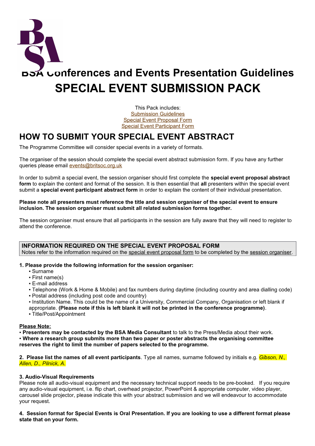 How to Submit Your Abstract