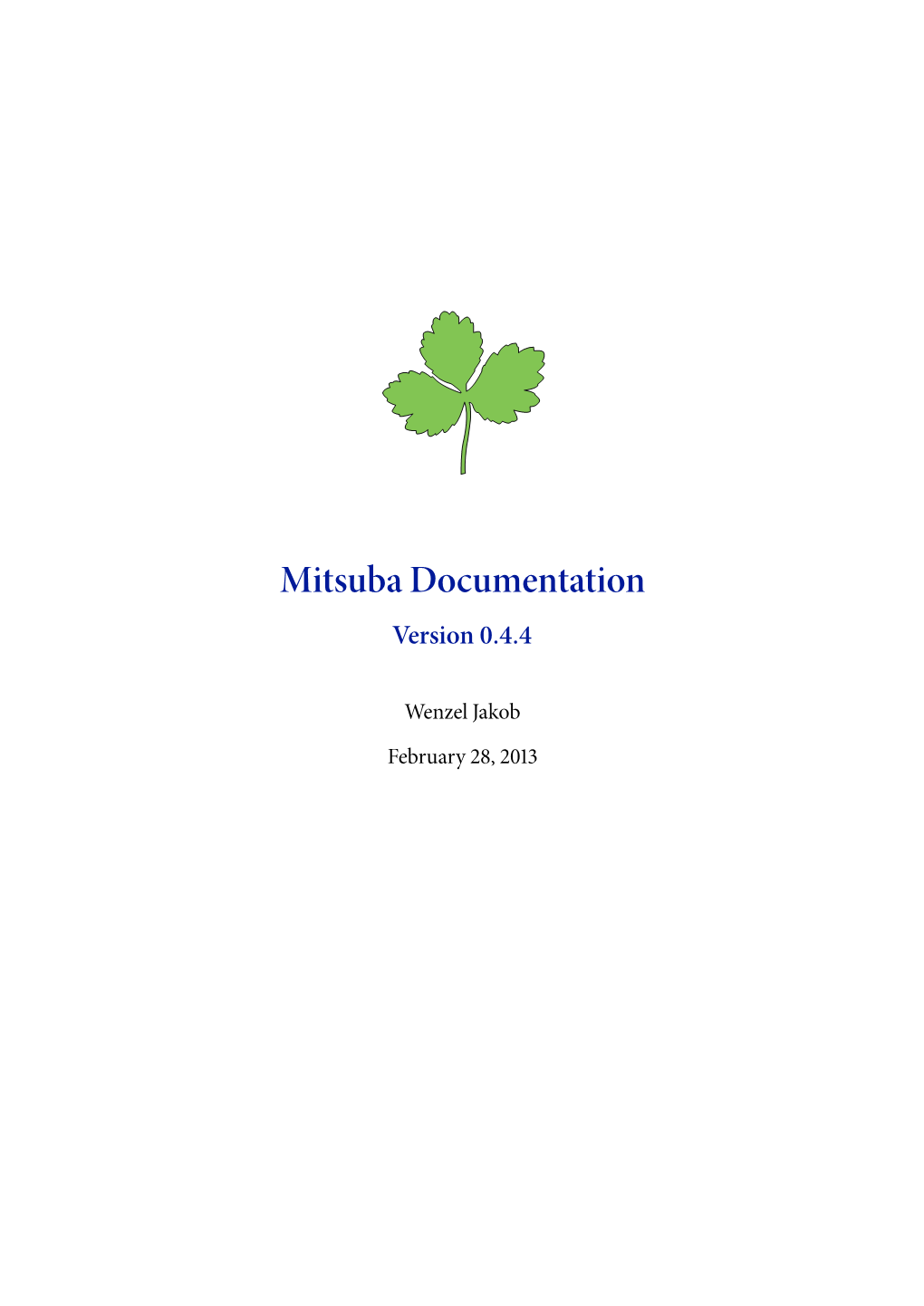 Mitsuba Documentation Version 0.4.4