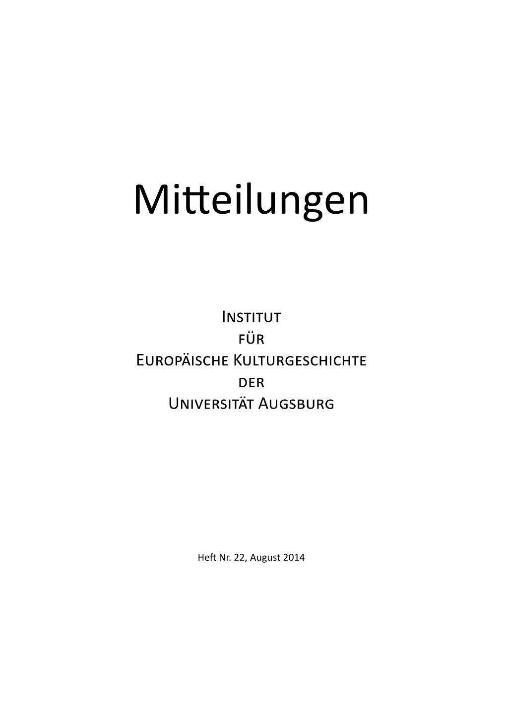 Mitteilungen Des