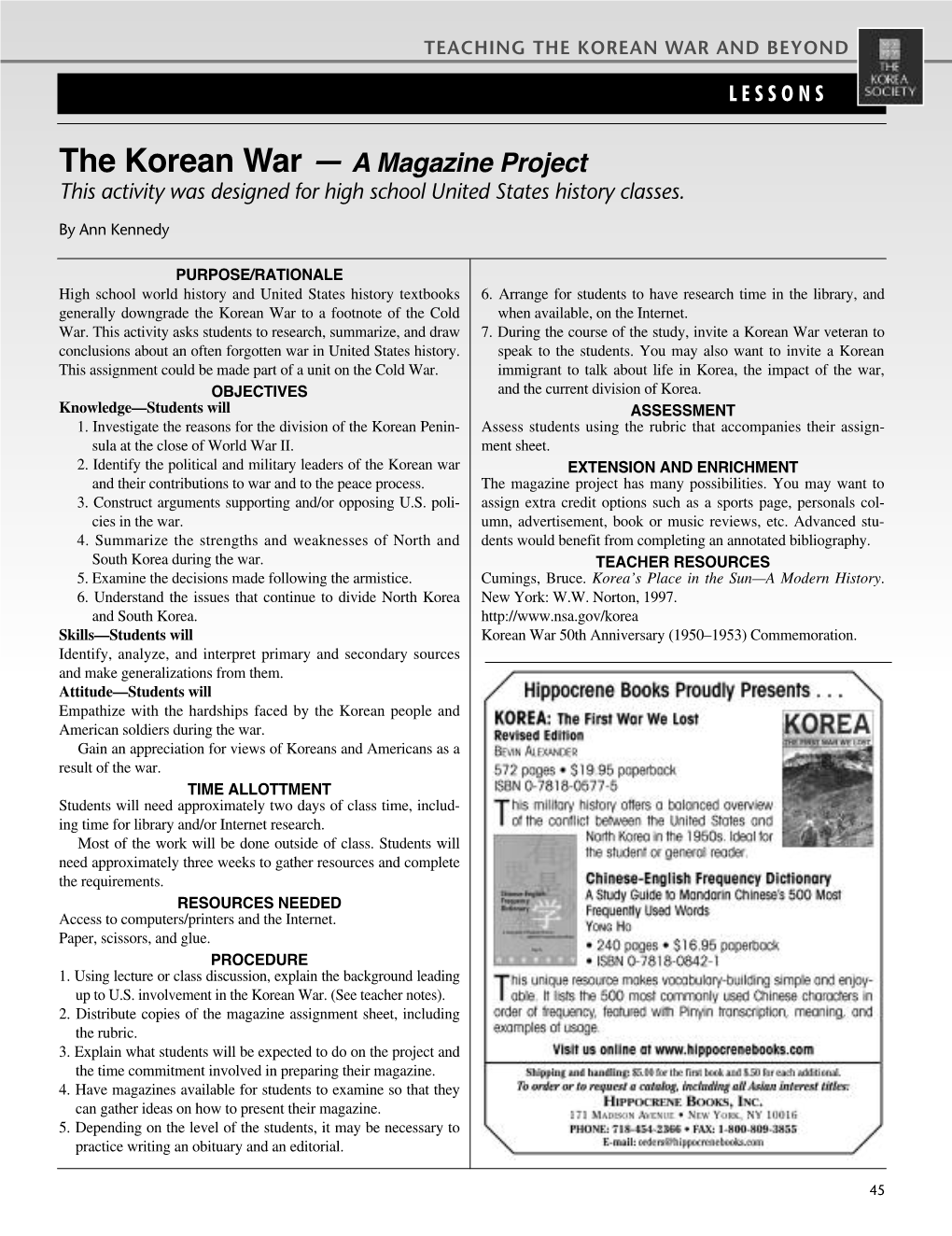 The Korean War and Beyond