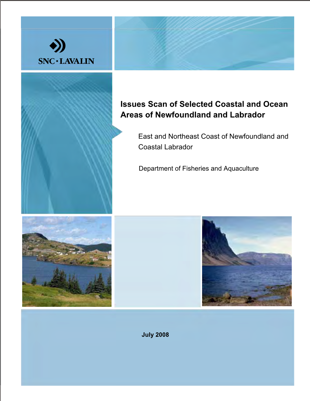 Issues Scan of Selected Coastal and Ocean Areas of Newfoundland and Labrador