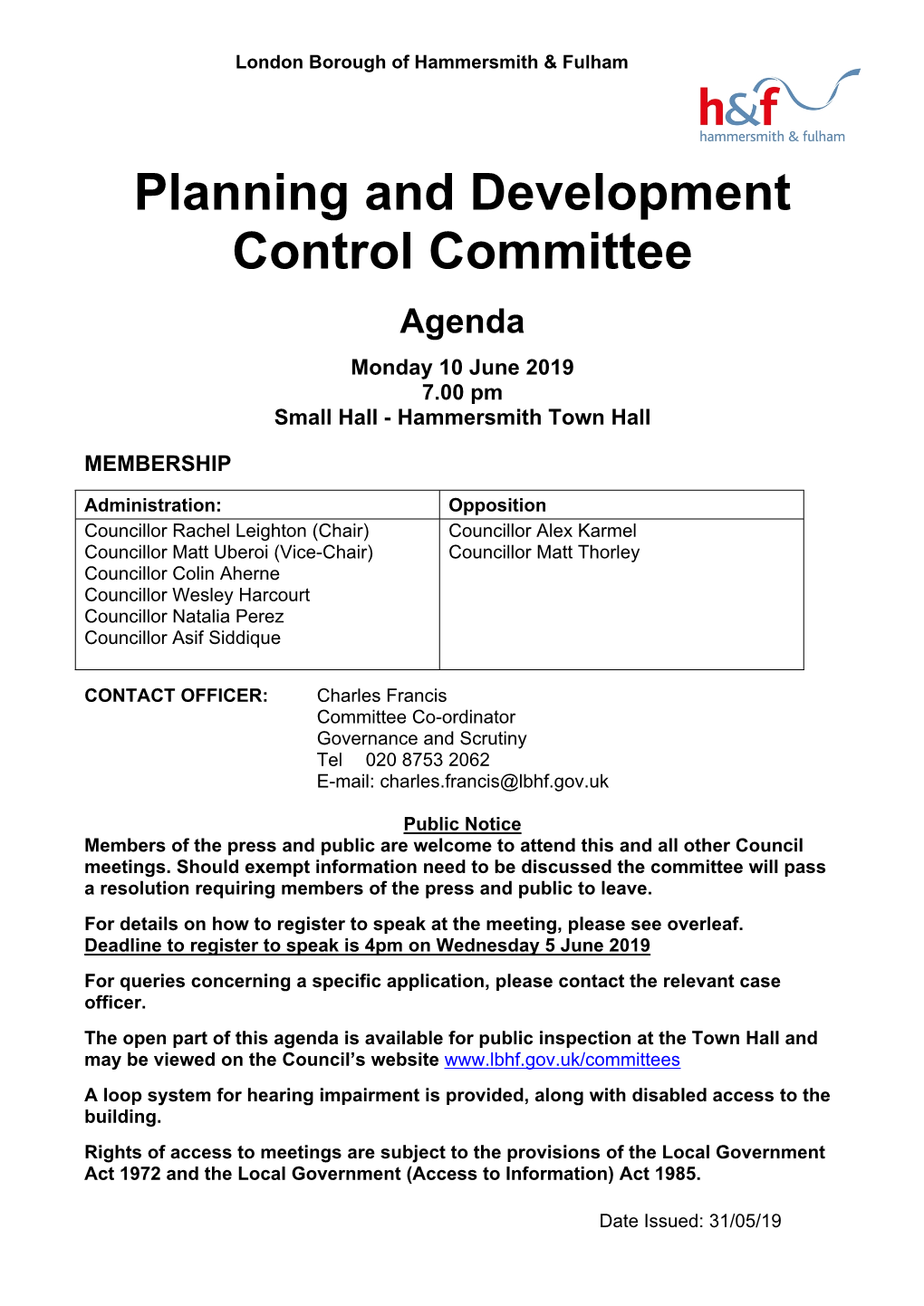 (Public Pack)Agenda Document for Planning and Development Control