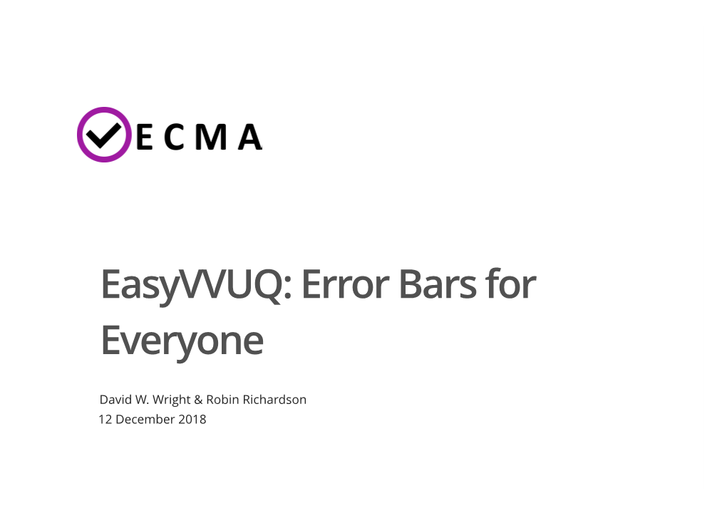 Easyvvuq: Error Bars for Everyone