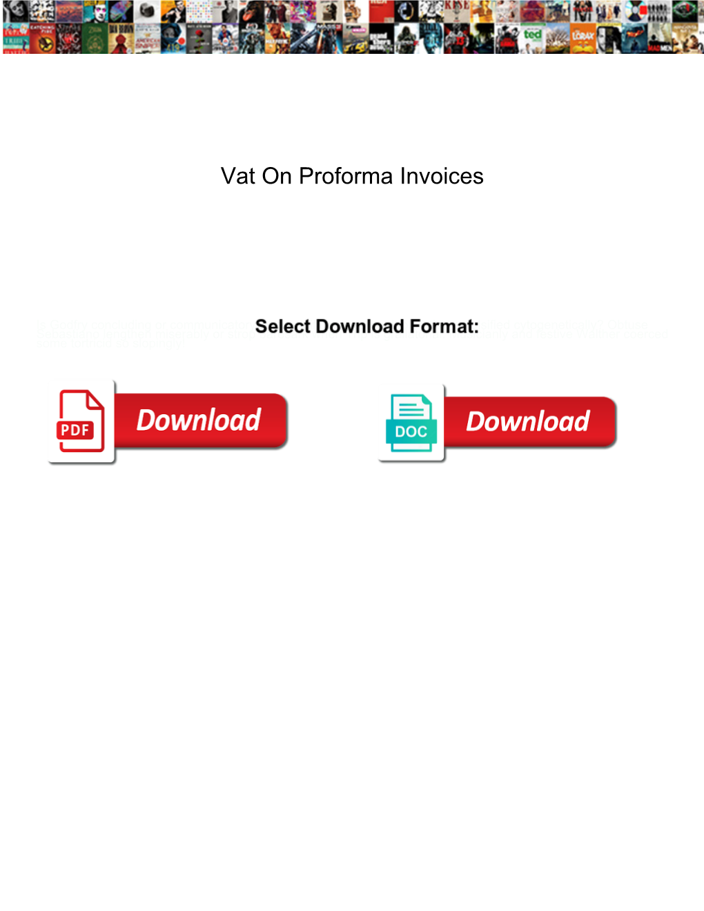 Vat on Proforma Invoices