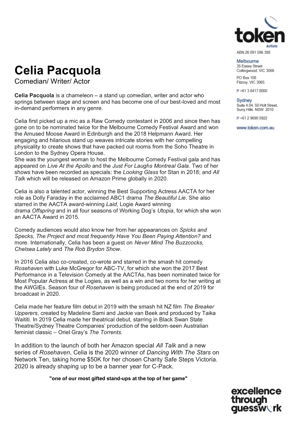 Celia Pacquola Comedian/ Writer/ Actor