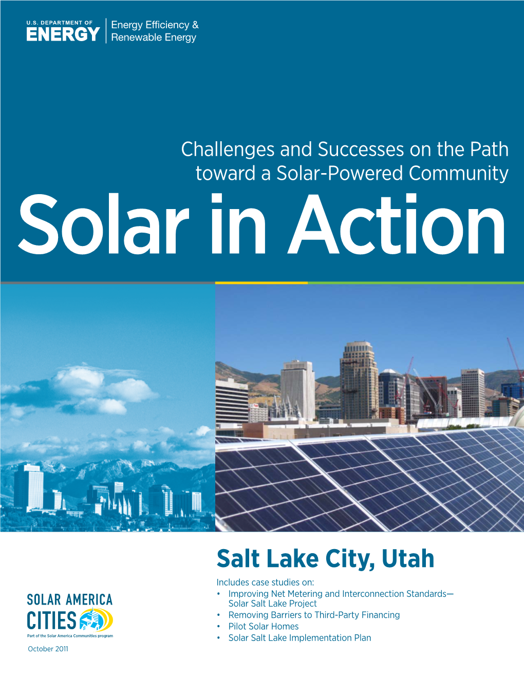 Salt Lake City, Utah: Solar in Action (Brochure), Solar America Cities