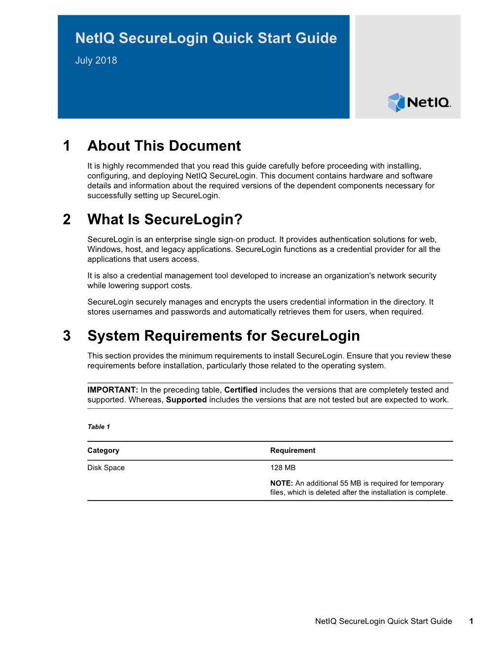 Netiq Securelogin Quick Start Guide July 2018