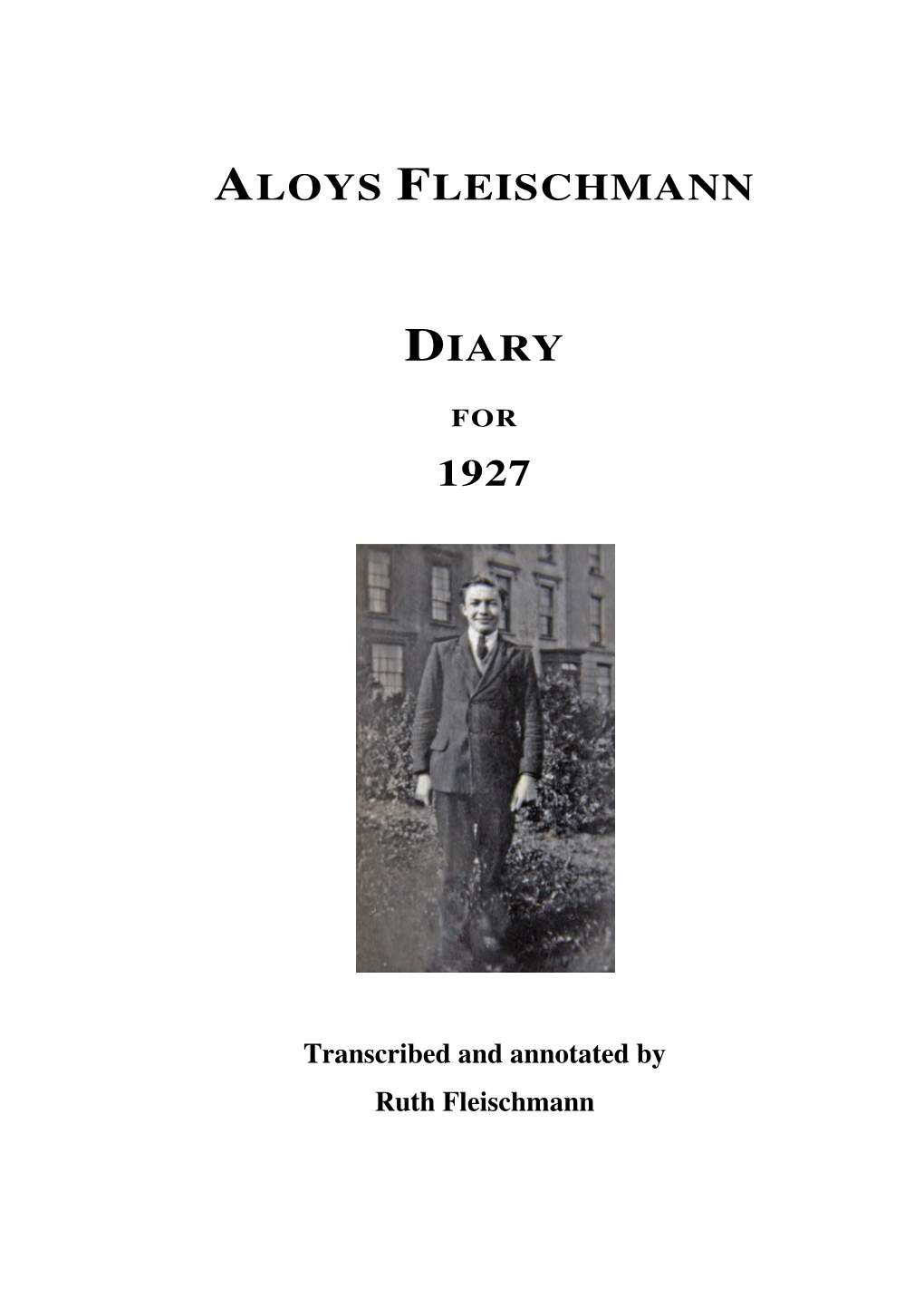 Aloys Fleischmann Diary 1927