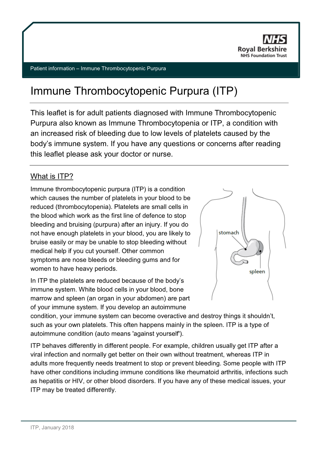 Immune Thrombocytopenic Purpura (ITP)