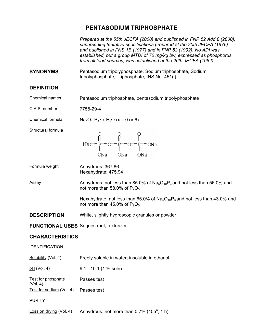 Pentasodium Triphosphate