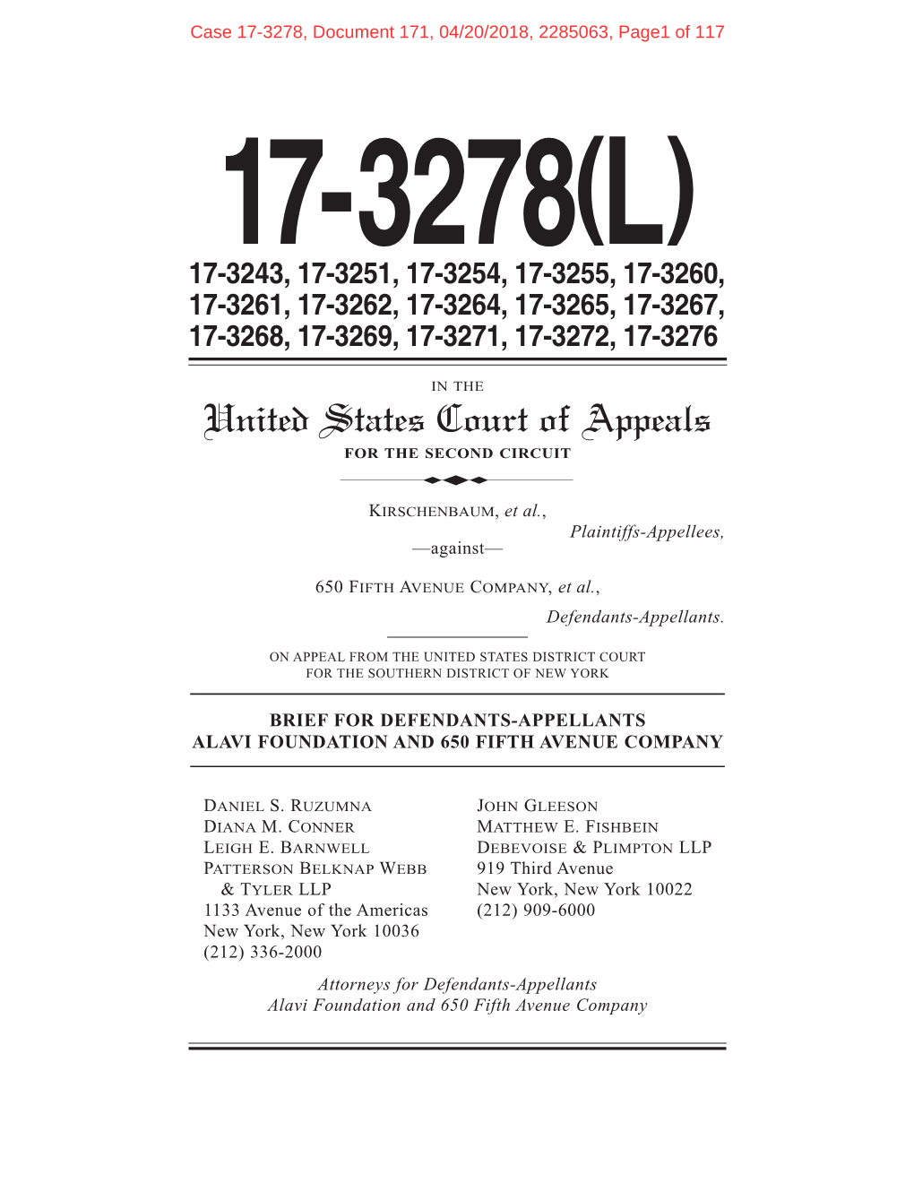 In Re 650 Fifth Avenue & Related Properties