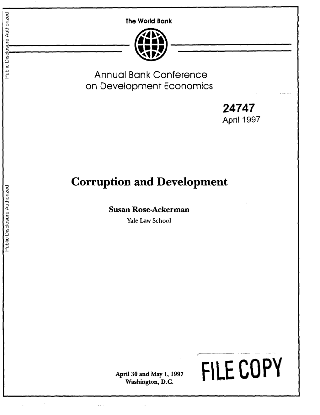 1997 Corruption and Development