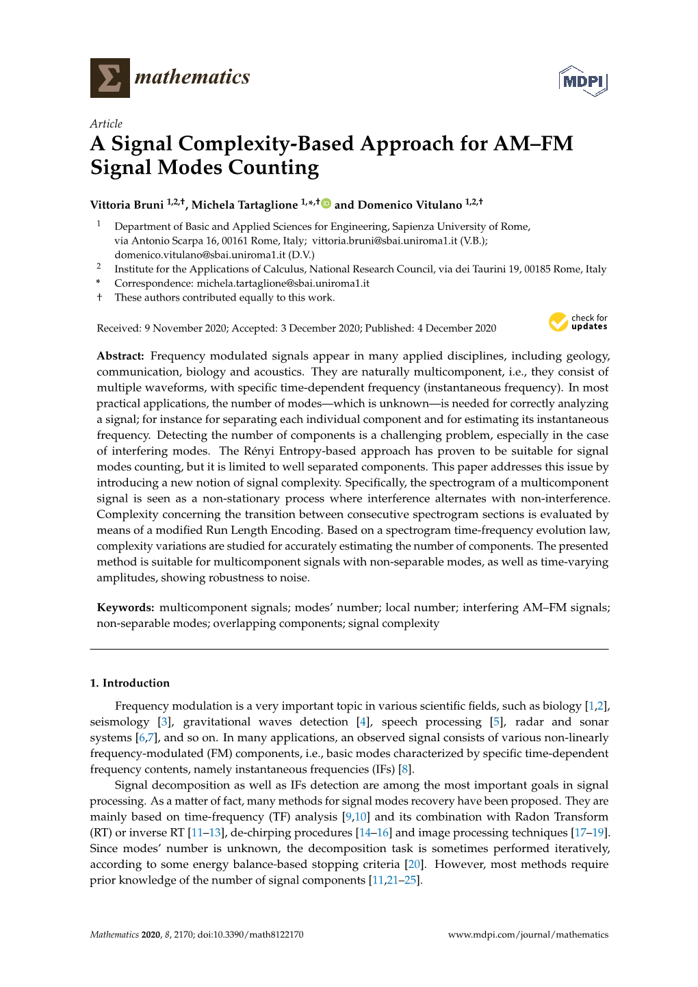 A Signal Complexity-Based Approach for AM–FM Signal Modes Counting