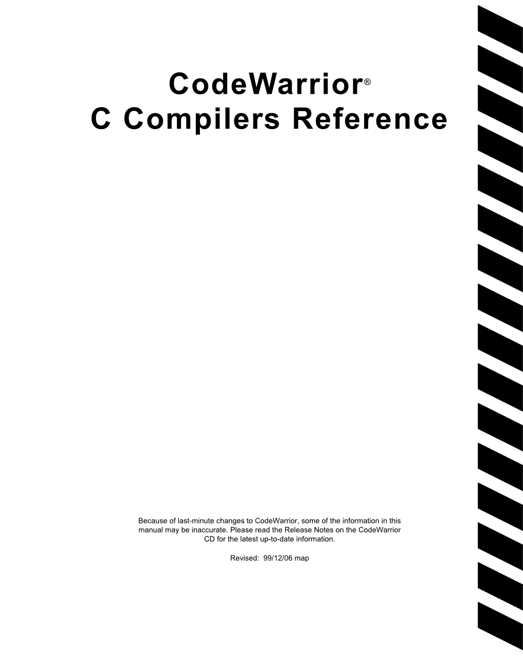 Codewarrior® C Compilers Reference