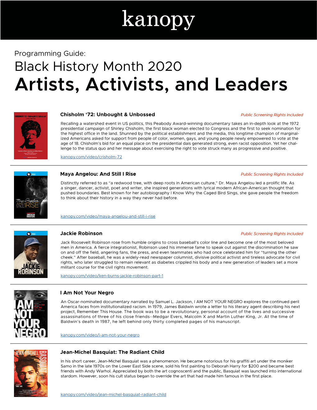 Artists, Activists, and Leaders