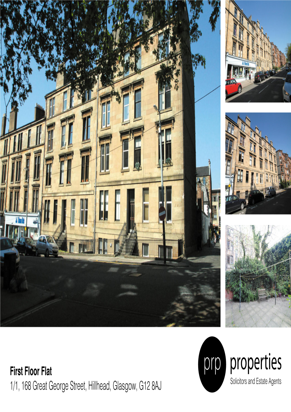 First Floor Flat 1/1, 168 Great George Street, Hillhead, Glasgow, G12 8AJ