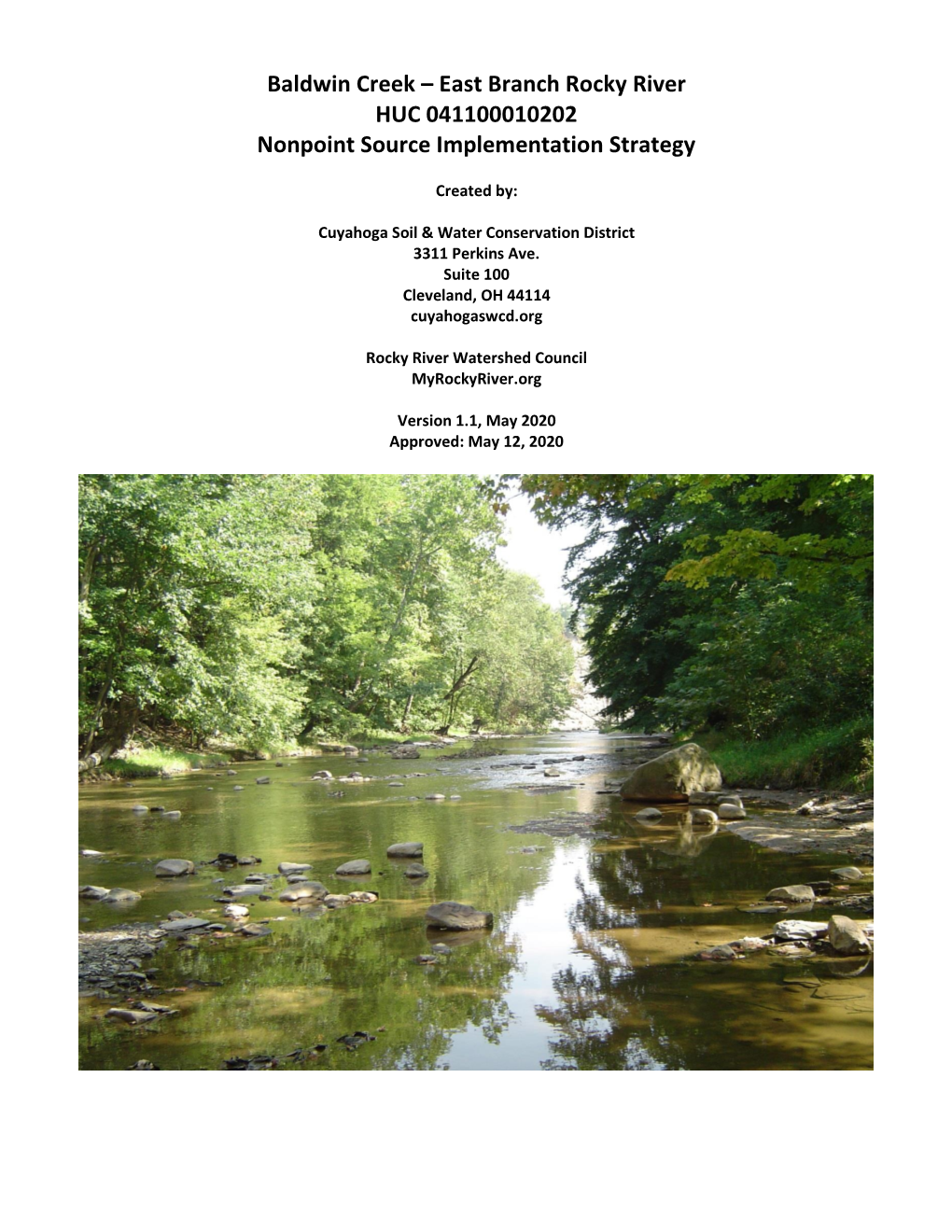 Baldwin Creek – East Branch Rocky River HUC 041100010202 Nonpoint Source Implementation Strategy