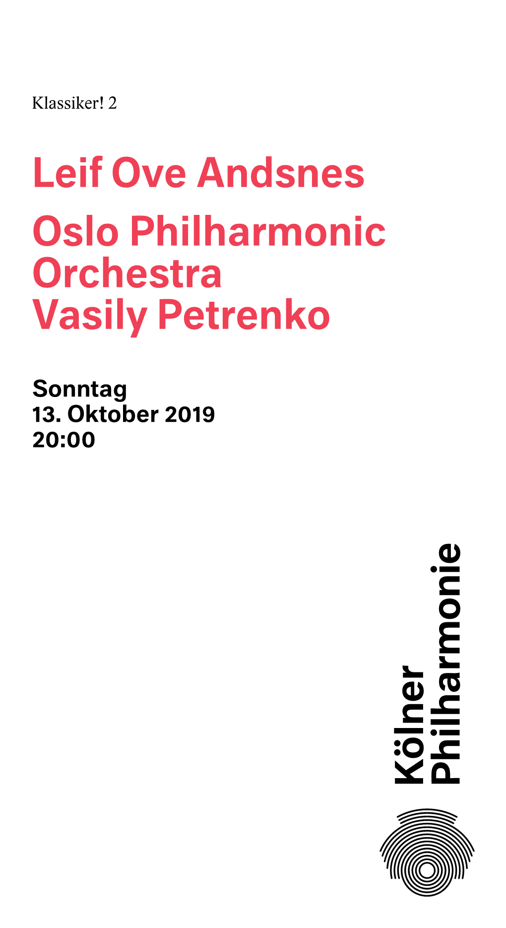 Leif Ove Andsnes Oslo Philharmonic Orchestra Vasily Petrenko