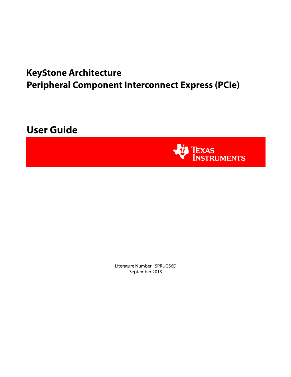 PCI Express (Pcie) for Keystone Devices User's Guide