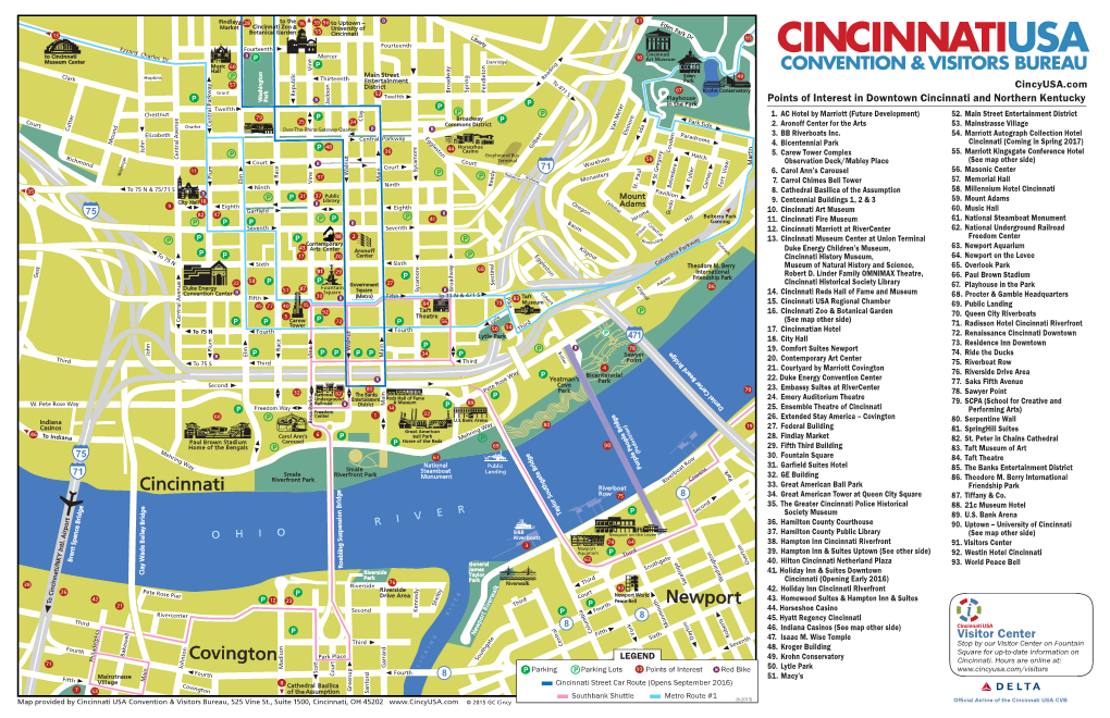 Points of Interest in Downtown Cincinnati and Northern Kentucky 1