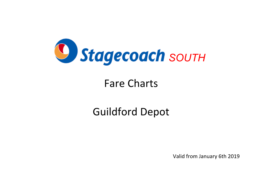 Fare Charts Guildford Depot