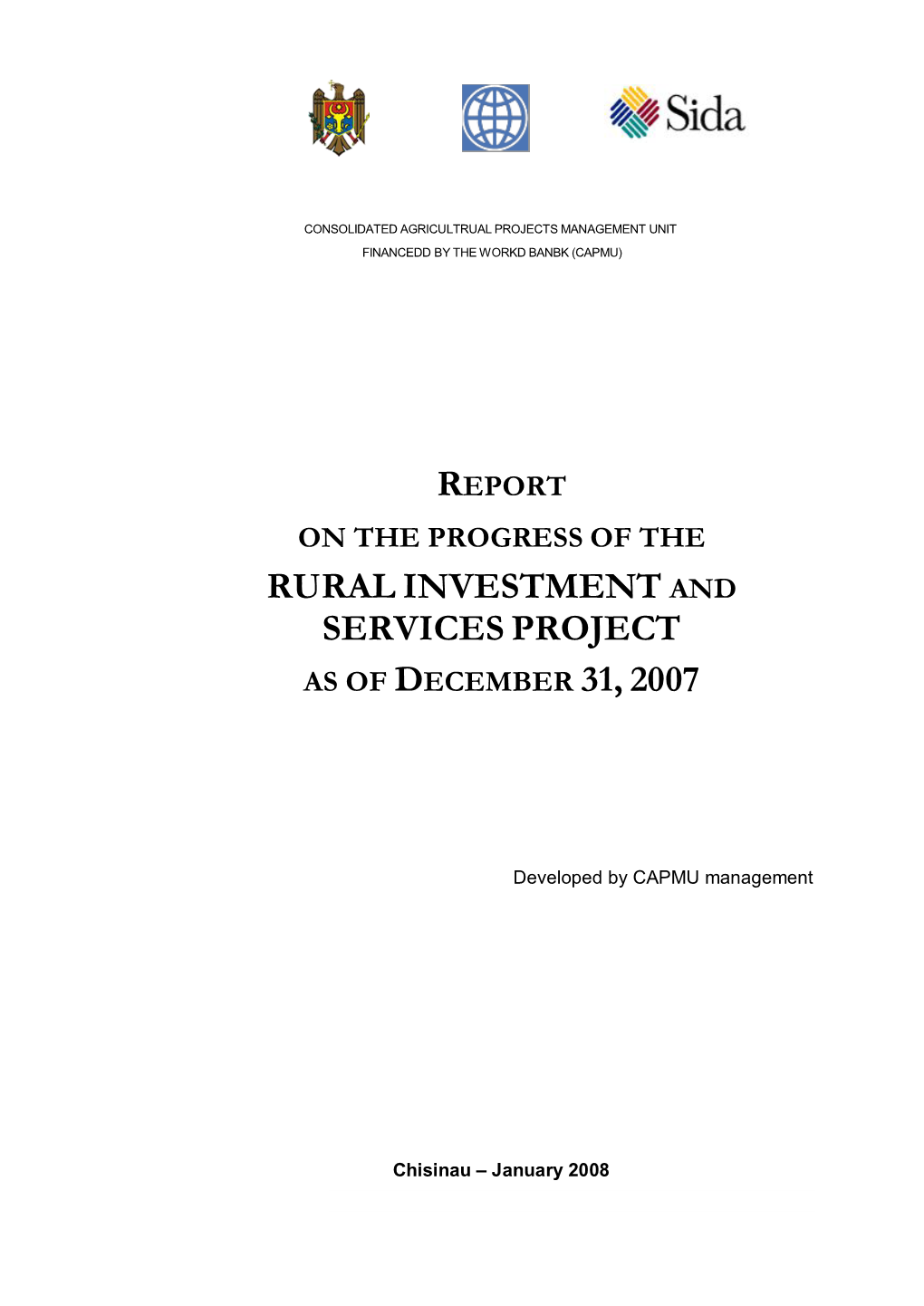 Rural Investment and Services Project As of December 31, 2007