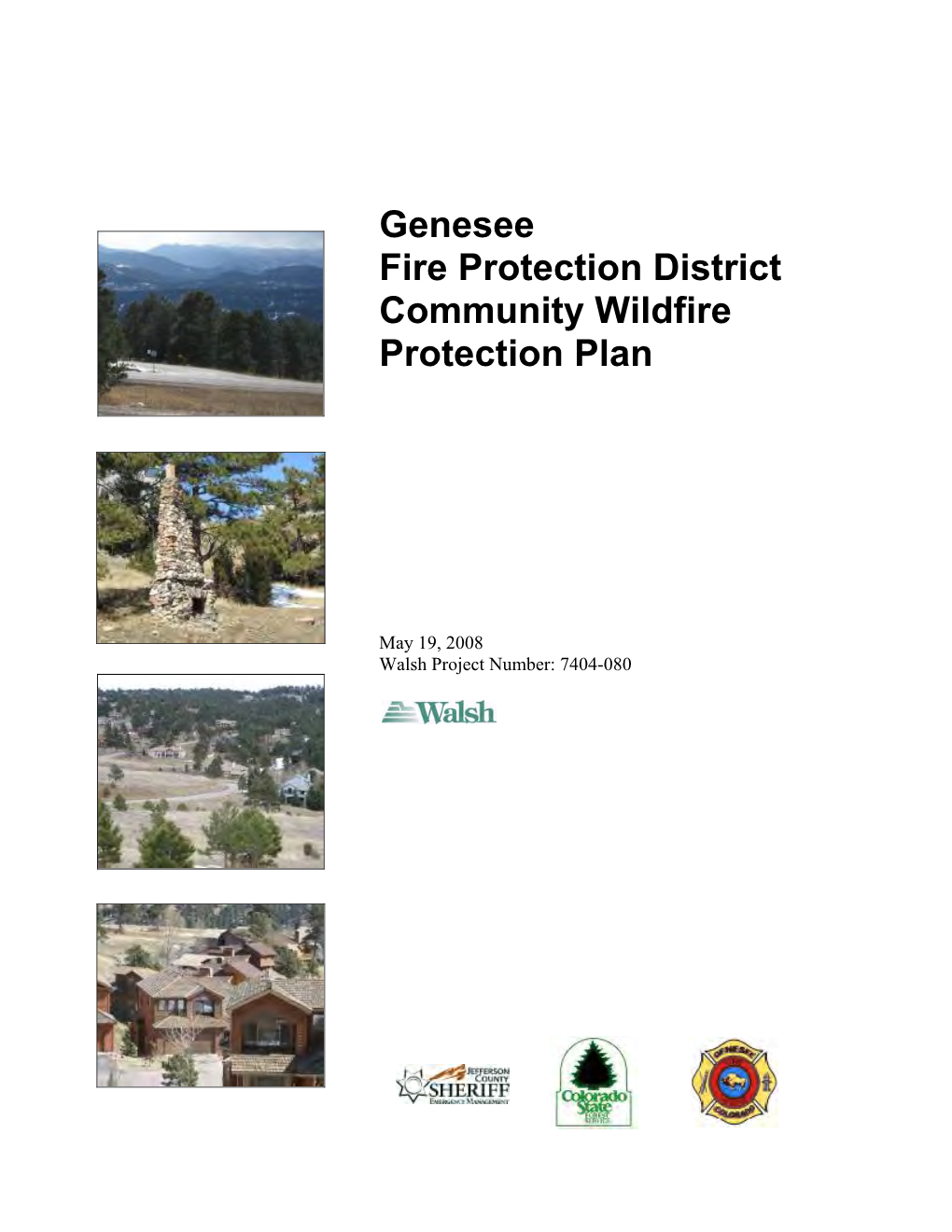 Genesee Fire Protection District Community Wildfire Protection Plan