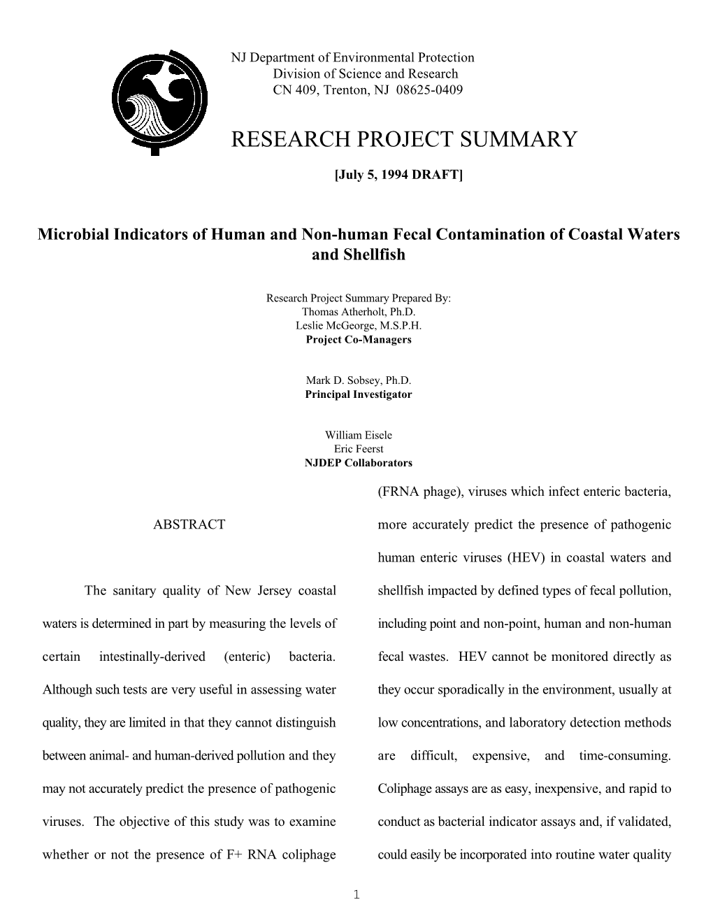 Microbial Indicator of Human and Non-Human Fecal