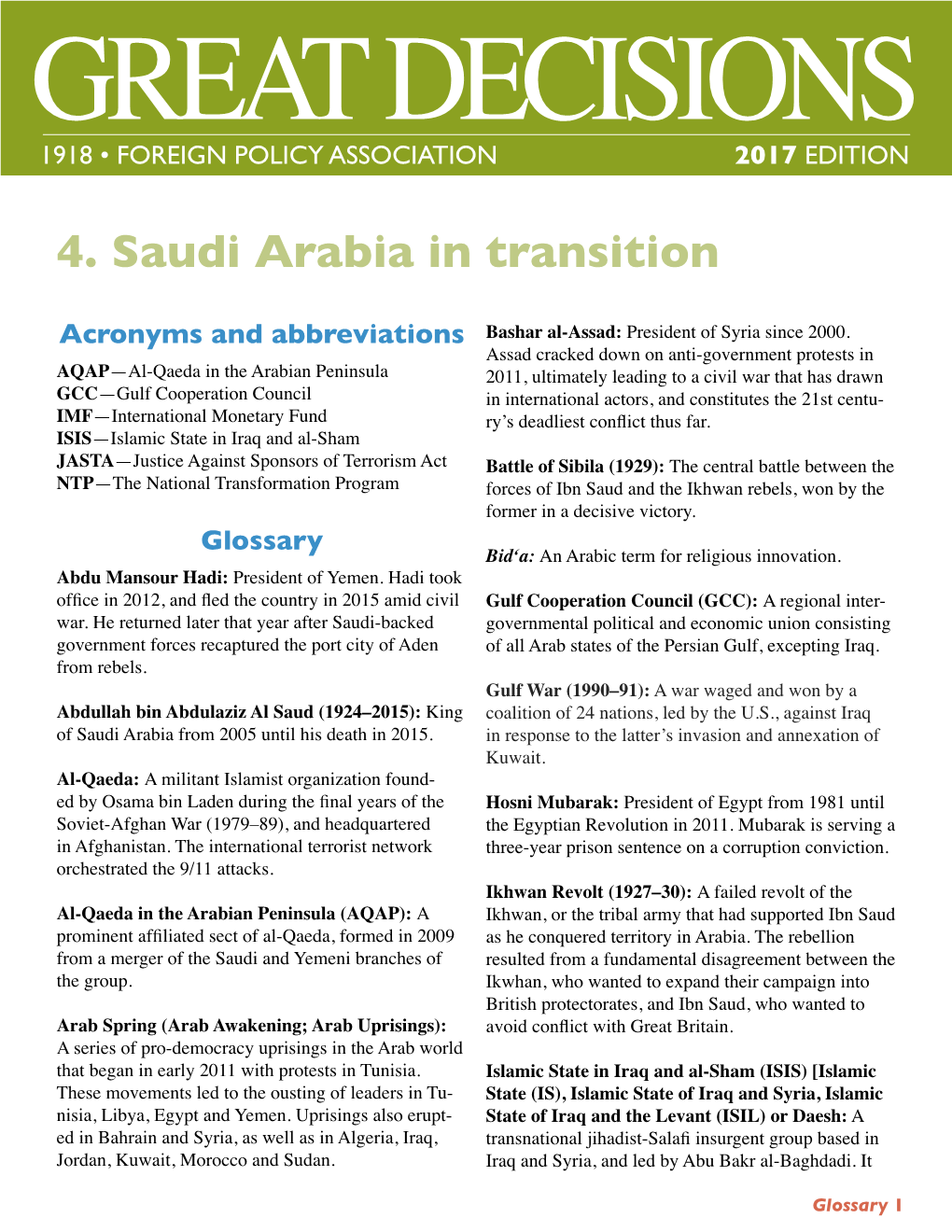 4. Saudi Arabia in Transition