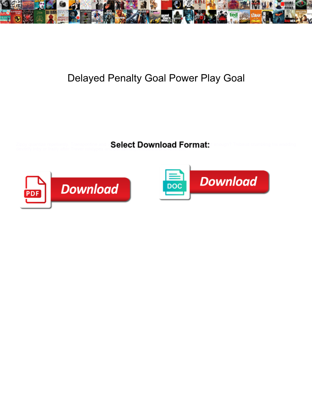 Delayed Penalty Goal Power Play Goal
