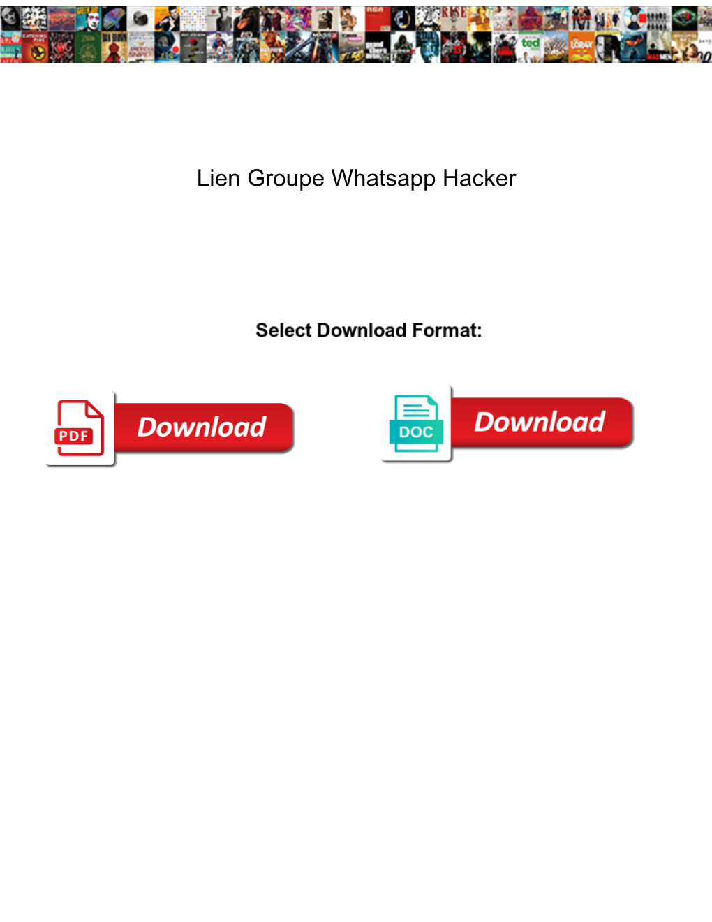 Lien Groupe Whatsapp Hacker