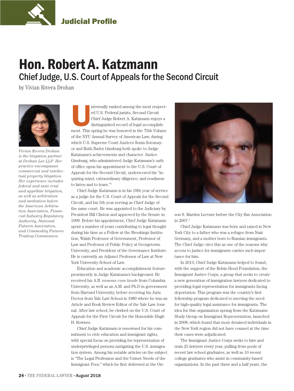Hon. Robert A. Katzmann Chief Judge, U.S