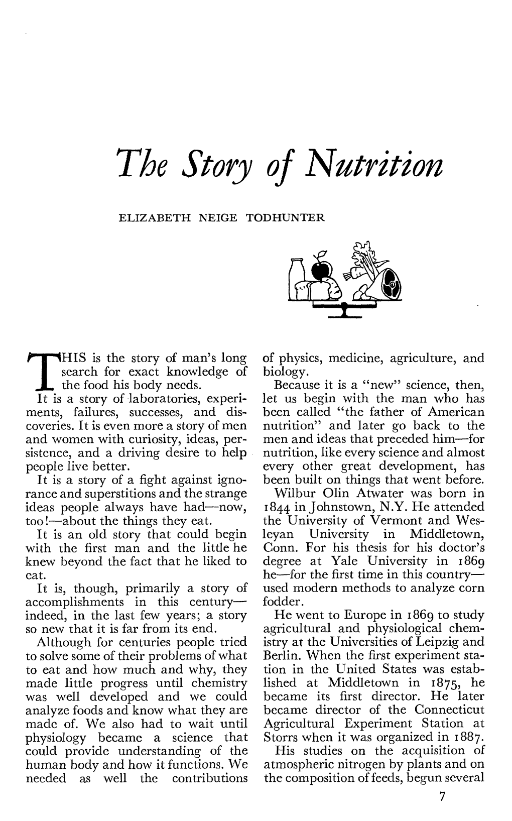 The Story of Nutrition