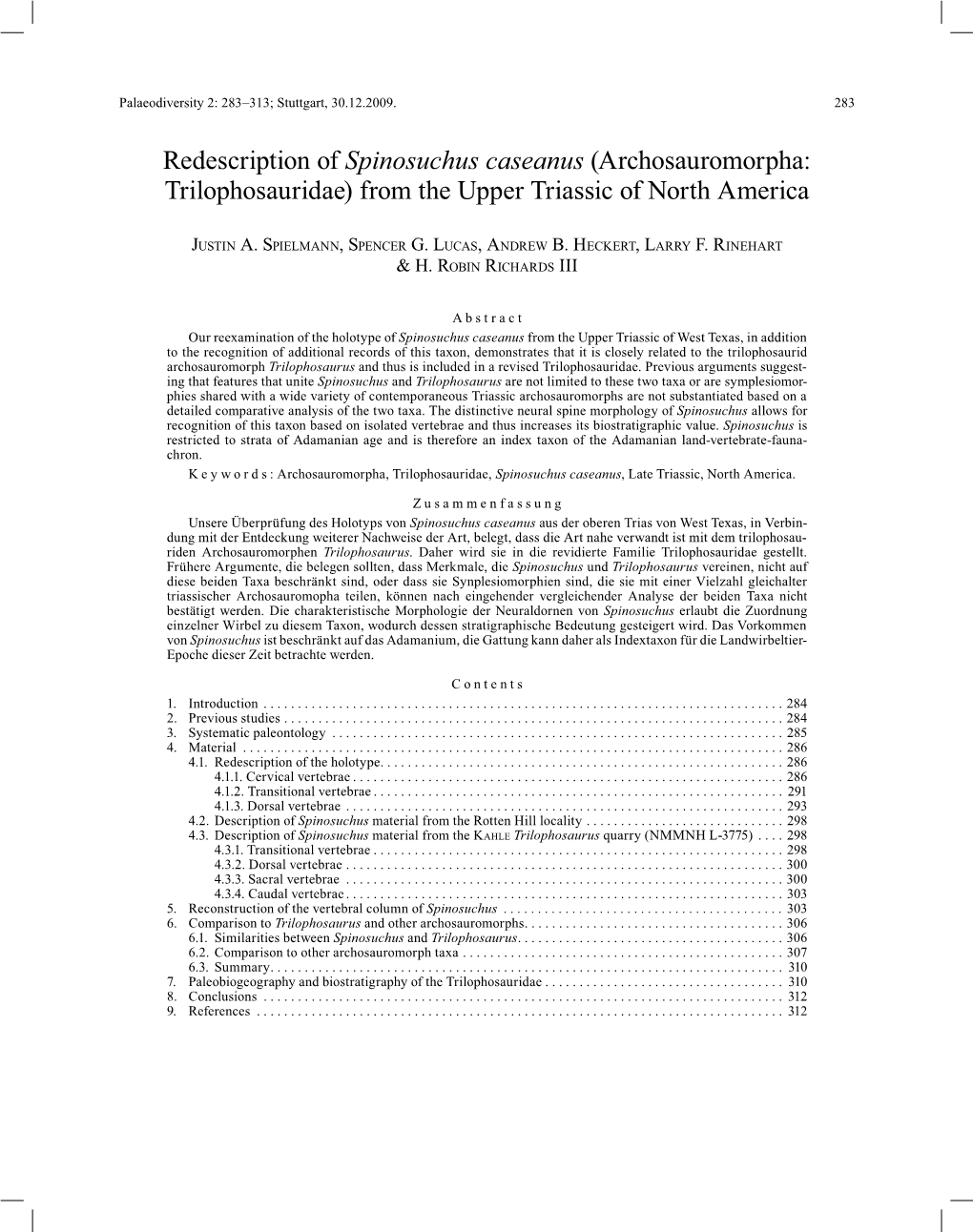 (Archosauromorpha: Trilophosauridae) from the Upper Triassic of North America