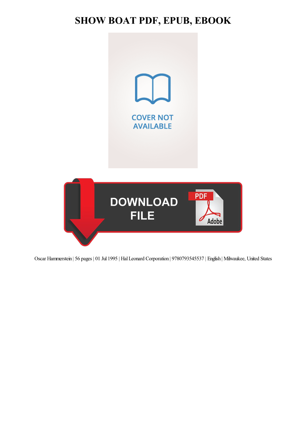 {PDF} Show Boat Ebook Free Download