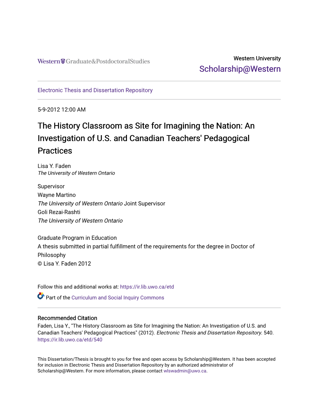 An Investigation of US and Canadian Teachers' Pedagogical Practice