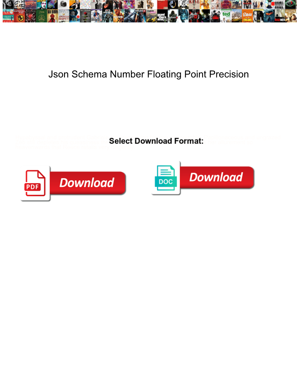 Json Schema Number Floating Point Precision