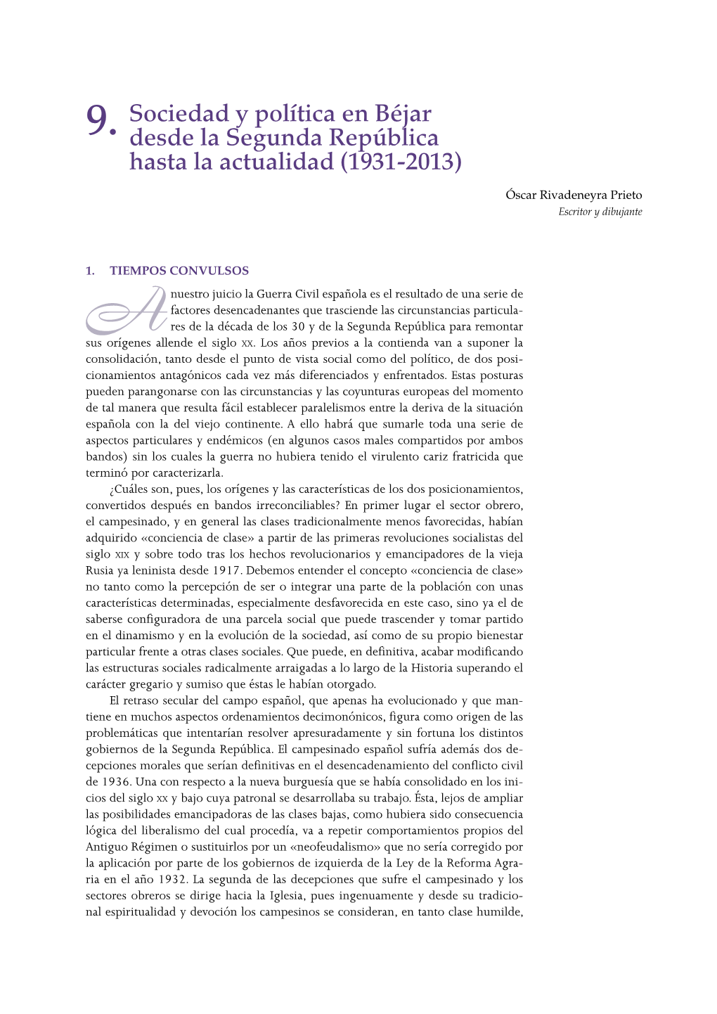 9. Sociedad Y Política En Béjar Desde La Segunda República Hasta La Actualidad (1931-2013) 265