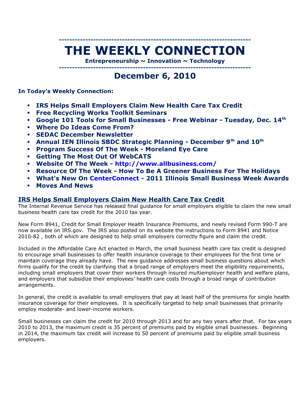 The Weekly Connection s5
