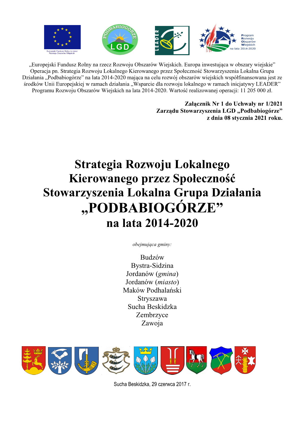 Strategia Rozwoju Lokalnego Kierowanego Przez Społeczność Stowarzyszenia