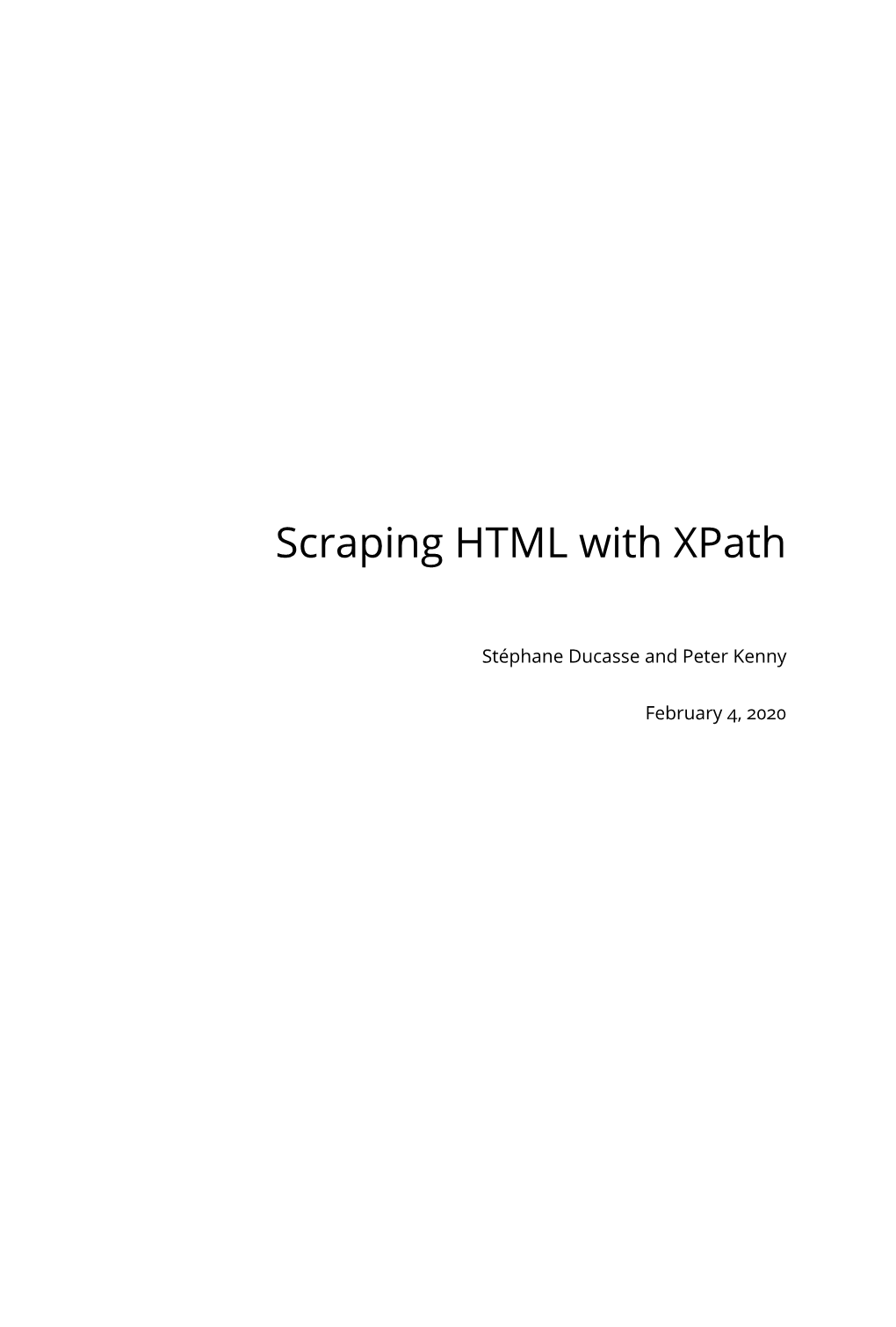 Scraping HTML with Xpath