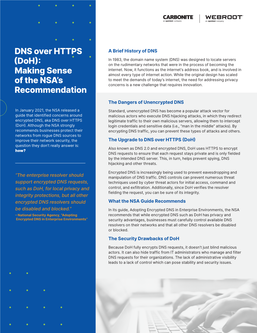 DNS Over HTTPS (Doh): Making Sense of the NSA's Recommendation
