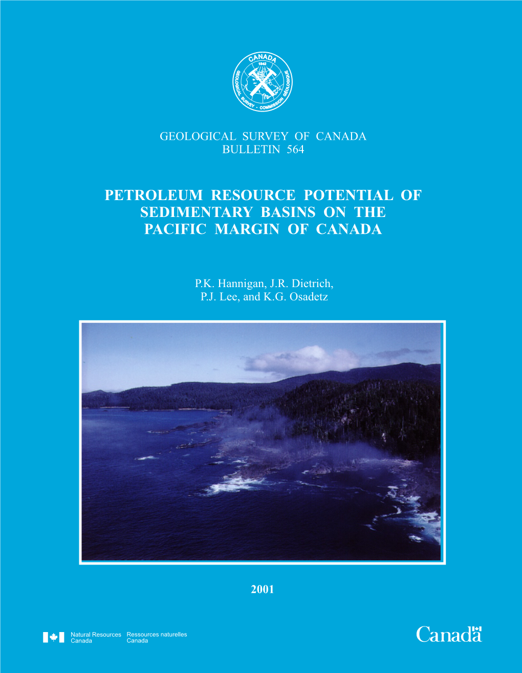 Petroleum Resource Potential of Sedimentary Basins on the Pacific Margin of Canada